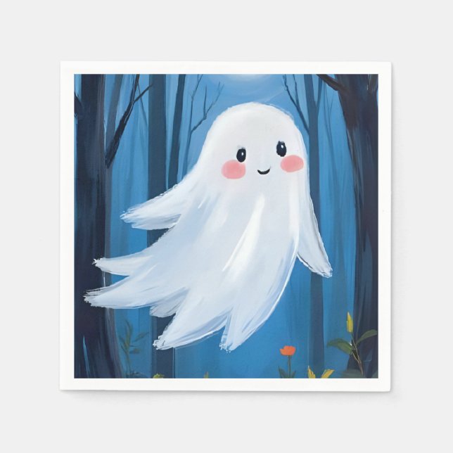 Süßer Geist Halloween Gruselig Serviette (Vorderseite)