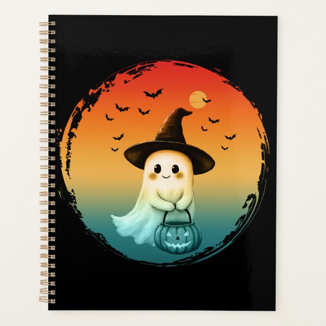 süßer Geist Halloween Kürbis Herbst Herbstsaison Planer (Vorderseite)