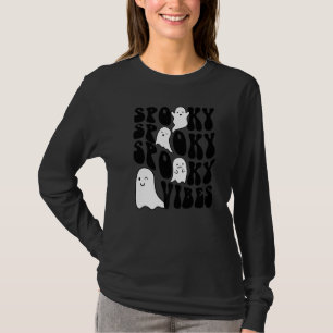Süßer Geist Halloween Retro Groovy Gruselige Stimm T-Shirt