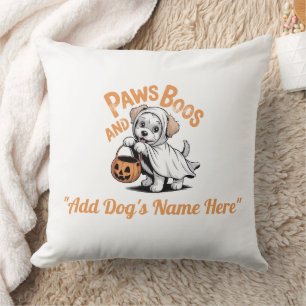 Süßer Geist-Hundewelpe Halloween-Kundenspezifische Kissen