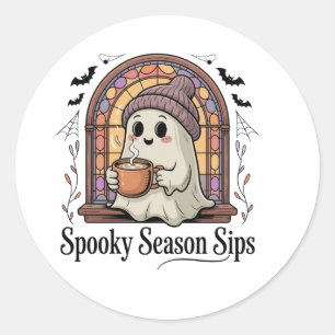 Süßer Geist Kaffee Halloween Runder Aufkleber