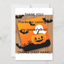 Süßer Geist Kürbis Halloween Dankeschön Karte Edit