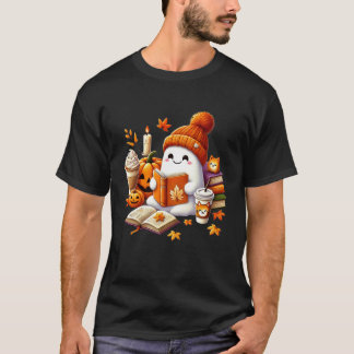 Süßer Geist Lesebuch Liebhaber Halloween Kürbis W T-Shirt