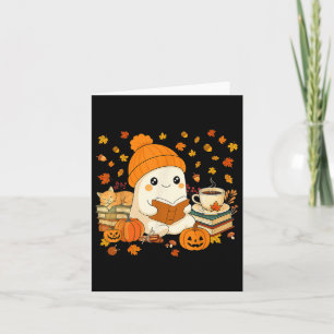 Süßer Geist Lesebuch Liebhaber Herbst Halloween Karte