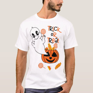 Süßer Geist mit Halloween-Süßigkeiten T-Shirt