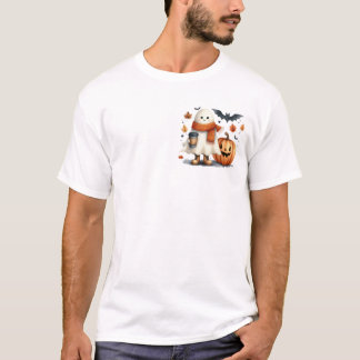 Süßer Geist mit Kaffeeschal und Stiefeln Herbst Wa T-Shirt