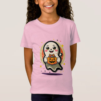 Süßer Geist mit Kürbiskübel Retro-Halloween T-Shirt