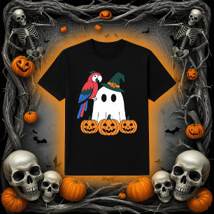 Süßer Geist mit Piratenpapagei Halloween T-Shirt