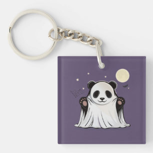 Süßer Geist-Panda unter dem Mond Schlüsselanhänger
