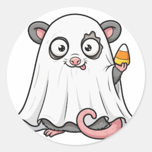 Süßer Geist Possum Halloween Aufkleber