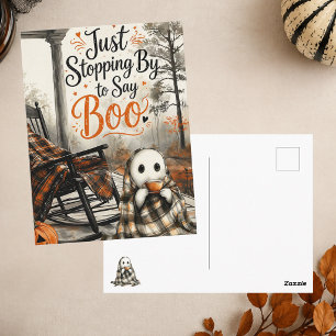 Süßer Geist sagt Buu Cozy Frohes Halloween Postkarte
