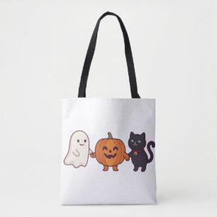 Süßer Geist, schwarze Katze & Kürbis Halloween