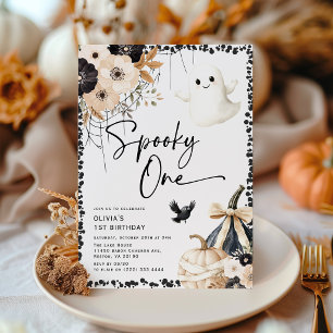 Süßer Geist Spooky One 1. Geburtstag Einladung