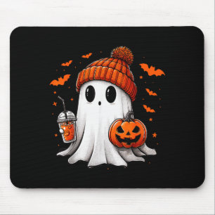 Süßer Geist trinkt eisgekühlten Kaffee Halloween-K Mousepad
