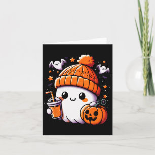 Süßer Geist trinkt Kaffee Halloween Kaffee Damen Karte