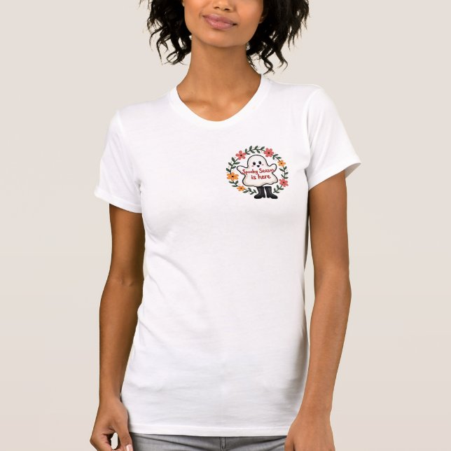 Süßer Geist um Blumen Halloween  T-Shirt (Vorderseite)