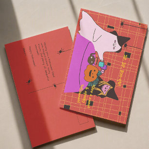 Süßer Geist und Hexen-Halloween Postkarte