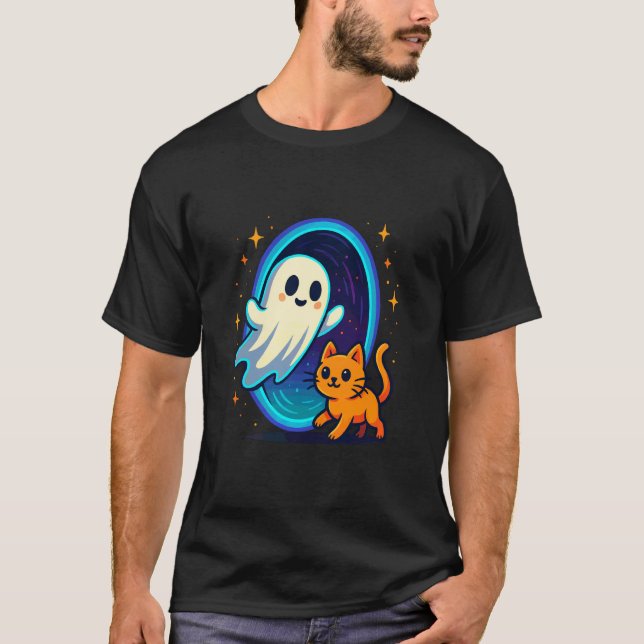Süßer Geist und Katze am Tor T-Shirt (Vorderseite)