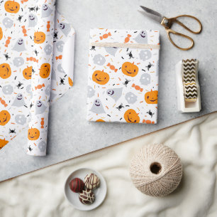 Süßer Geist und Kürbis Halloween Geschenkpapier