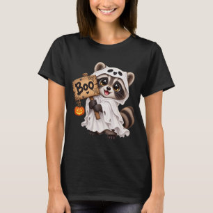 Süßer Geist Waschbär Boo Halloween T-Shirt - Kawai