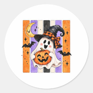Süßer Geister-Halloween-Aufkleber Runder Aufkleber
