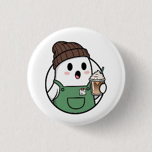 Süßer Geister-Kaffee-Button Button