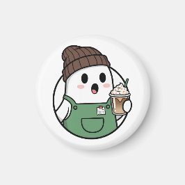 Süßer Geister-Kaffee-Button Magnet
