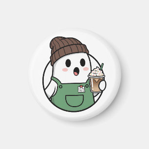 Süßer Geister-Kaffee-Button Magnet