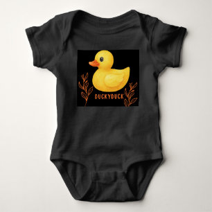 Süßer gelber Gummi-Enten-Baby-Body Baby Strampler