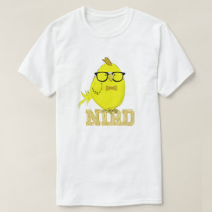 Süßer gelber Nerd-Vogel T-Shirt