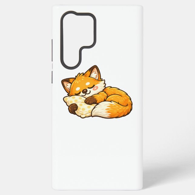 Süßer gemütlicher schlafender Fuchs Samsung Galaxy Hülle (Rückseite)