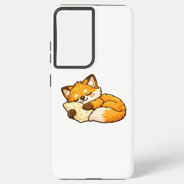 Süßer gemütlicher schlafender Fuchs Samsung Galaxy Hülle (Rückseite)