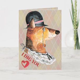Süßer Gentleman-Hund, ich mag dich Feiertagskarte