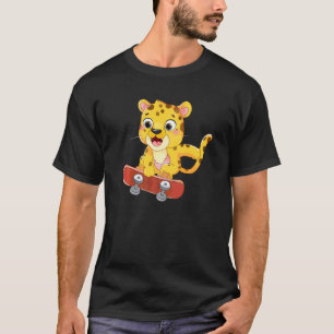 Süßer Gepard Schlittschuhlauf Gepard Katze Für Gep T-Shirt