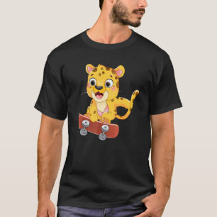 Süßer Gepard Skating Gepard Katze  Für Gepard T-Shirt