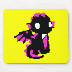Süßer gepixelter Drachen-Baby Mousepad