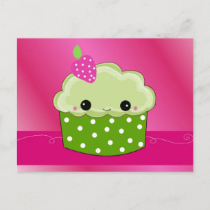 Süßer Gesicht-Cupcake Postkarte