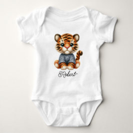 Süßer gestrickter Babytiger Baby Strampler