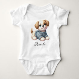 Süßer gestrickter Welpe Baby Strampler