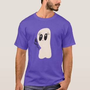 Süßer Ghul-Geist Boo Lila T-Shirt