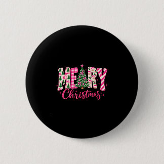 Süßer, girlihafter, koketter rosa Weihnachtsbaum f Button