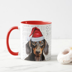 Süßer Glatter Dachshund Liebhaber Weihnachten Urla Tasse