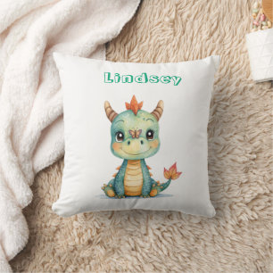 Süßer glücklicher Baby-Drache Kissen