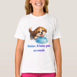 Süßer glücklicher Hund Wasserliebhaber Inspirieren T-Shirt