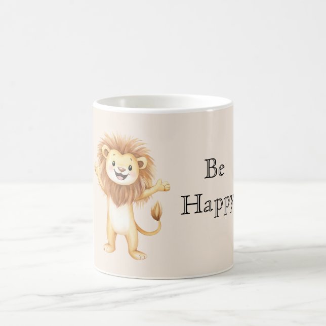 Süßer glücklicher Löwe Kaffeetasse (Mittel)