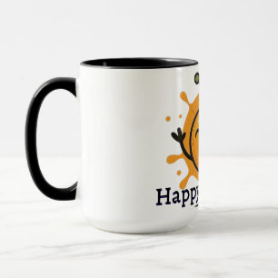 Süßer glücklicher orangefarbener Fruchtcharakter Tasse
