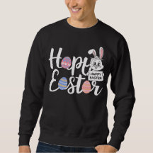 Süßer glücklicher Osterhase & farbenfrohe Eier-Typ