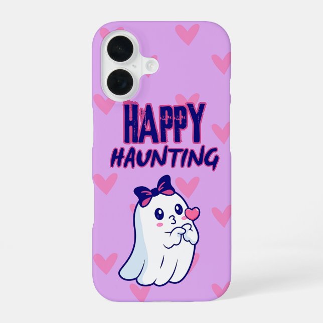 Süßer glücklicher Spuk-Geist iPhone-Case  iPhone 16 Hülle (Rückseite)