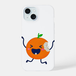 Süßer glücklicher tanzender orangefarbener iPhone- iPhone 15 Hülle