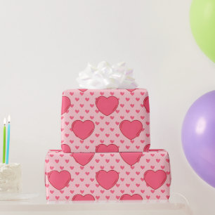 Süßer glücklicher Valentinstag Rotes Herz für Verl Geschenkpapier